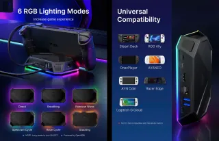 Stazione di ricarica RGB JSAUX per Steam Deck HB0801