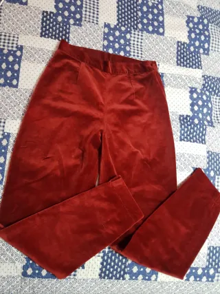 Pantaloni velluto bordeaux vintage