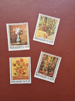 Set 4 Francobolli Vintage Paraguay