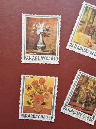 Set 4 Francobolli Vintage Paraguay