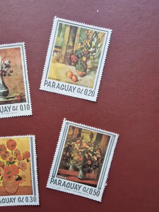 Set 4 Francobolli Vintage Paraguay