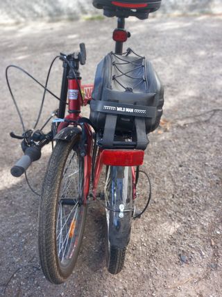 Bici Plegable Roja con Accesorios