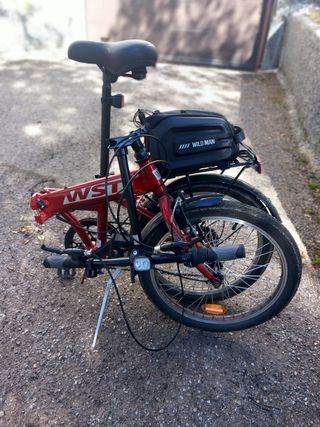 Bici Plegable Roja con Accesorios