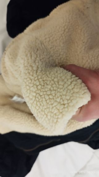 Parka o cazadora azul marino oscura cálida