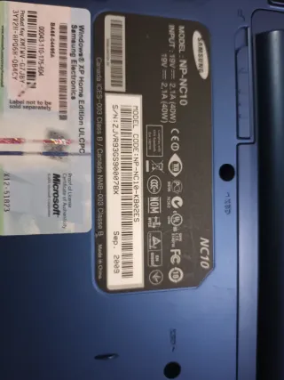 Netbook Samsung Blu Argento