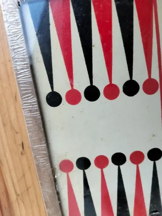 Scacchiera Dama Backgammon Legno Vintage 16x16