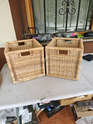 Cestas de mimbre (2 unidades)