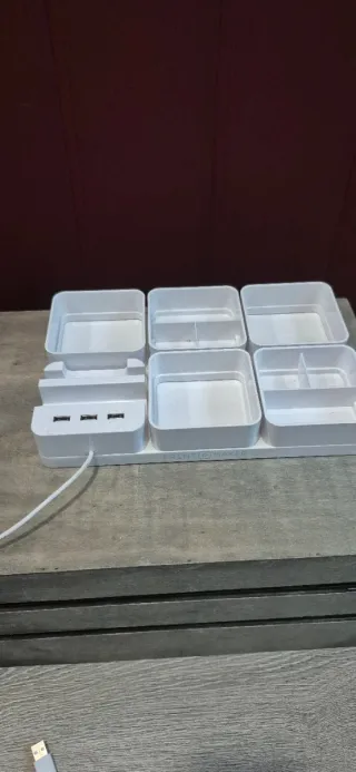 Organizador de escritorio blanco