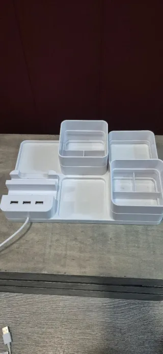 Organizador de escritorio blanco