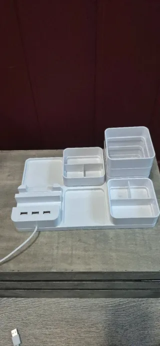 Organizador de escritorio blanco