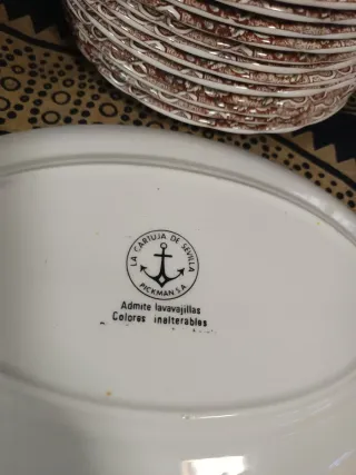 51 piezas Vajilla La Cartuja de Sevilla