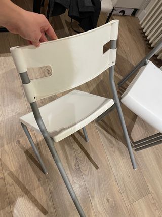 Pack 4 Sillas Blancas Apilables