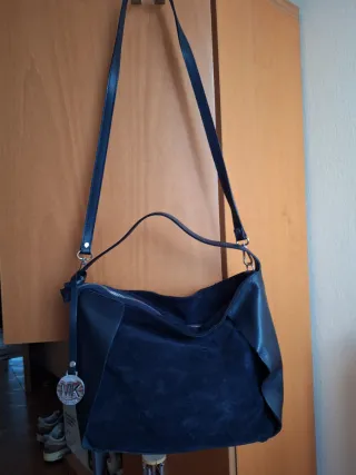 Bolso Michael Kors Ante y Piel Azul Marino