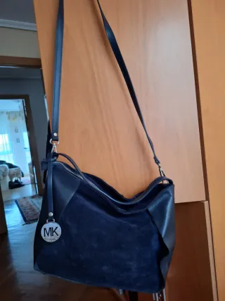 Bolso Michael Kors Ante y Piel Azul Marino