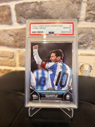 Cromo Messi Argentina Topps Now PSA 10