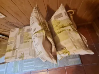 Banqueta pie de cama metal y tela