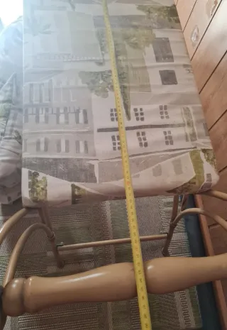 Banqueta pie de cama metal y tela