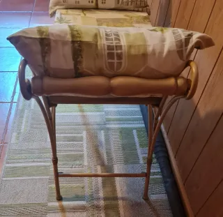 Banqueta pie de cama metal y tela