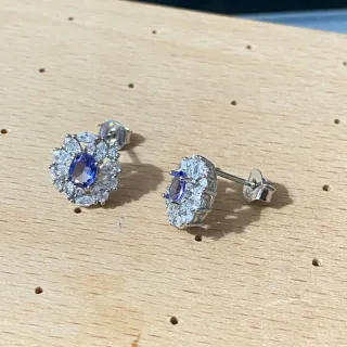 Pendientes Plata Tanzania Natural