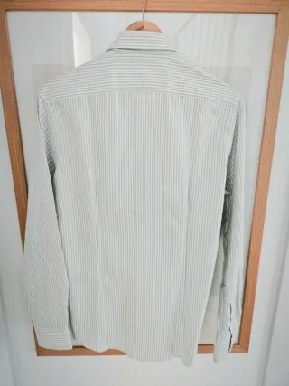 Camisa Oxford Silbon Rayas Verdes