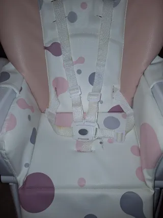 Trona Kinderkraft rosa y blanca