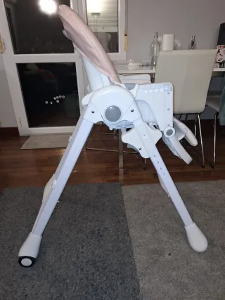 Trona Kinderkraft rosa y blanca