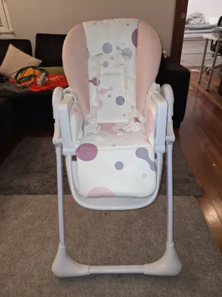 Trona Kinderkraft rosa y blanca