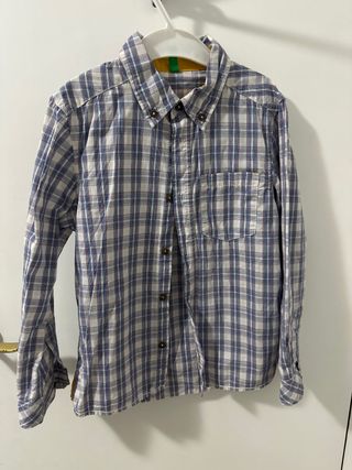 Camisa de cuadros manga larga talla 6-7 años