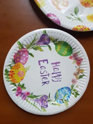 Piatti Carta Pasqua Set Nuovi Multicolore nuovi