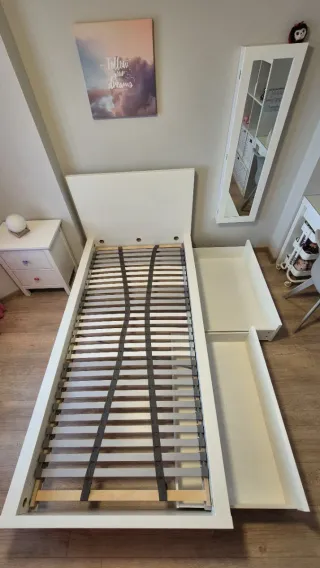 Cama 90 Malm Ikea Blanca