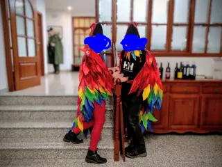 Disfraz Loro Talla Única Multicolor