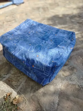 Plegatín con funda de tela vaquera