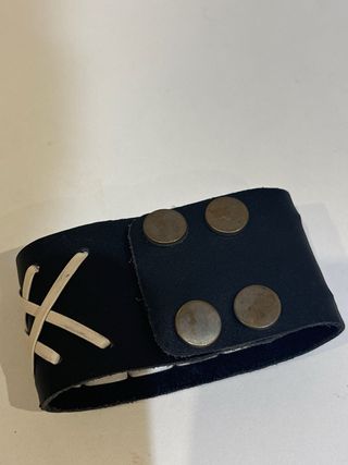 Pulsera Cuero Gruesa Trenzada