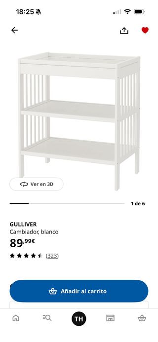 Cuna y cambiador IKEA