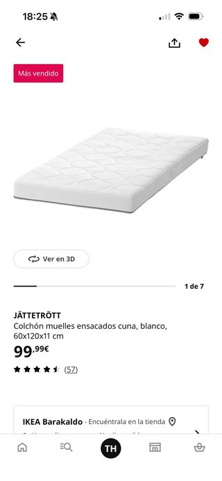 Cuna y cambiador IKEA