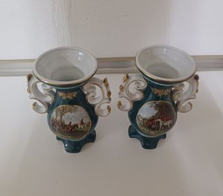Pareja Jarrones Ingleses años 60 - campiña inglesa
