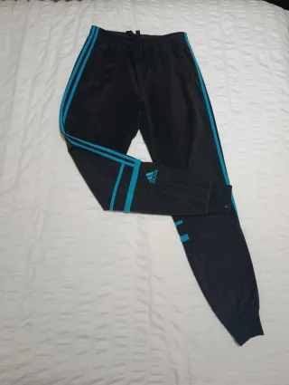 Pantalón Adidas Challenger Negro/Turquesa