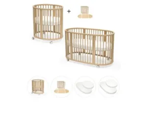 Cuna de bebé de madera plegable