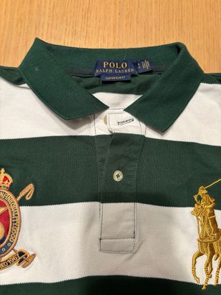 Polo Ralph Lauren Talla S Rayas Verde Blanco