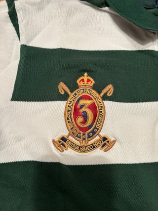 Polo Ralph Lauren Talla S Rayas Verde Blanco