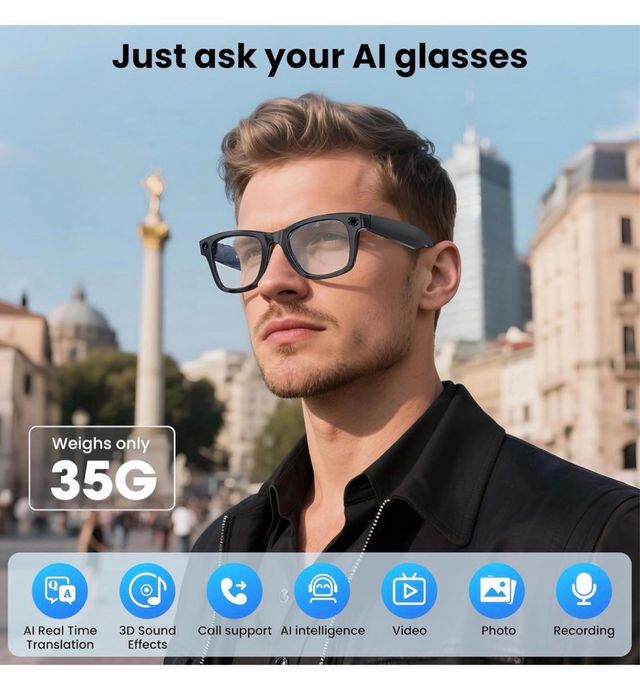 Gafas Inteligentes Negras