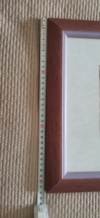 Cuadro Flor Marco Madera Rosa