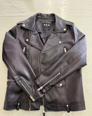 Giacca uomo in ecopelle nera