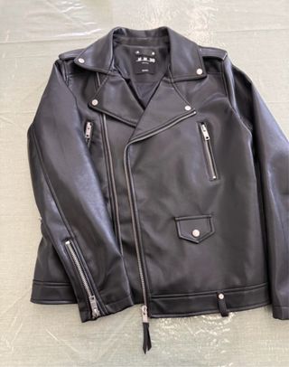 Giacca uomo in ecopelle nera