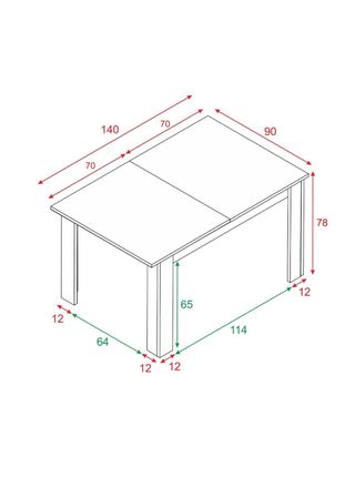 Mesa de comedor extensible