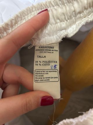 Cancán Fallera Blanco Talla 85.