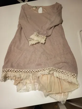 Vestido Nekane Beige/Rosa