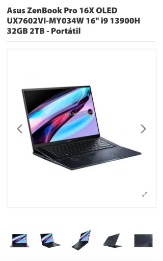 ASUS Zenbook 16X OLED UX7602VI-MY034W i9