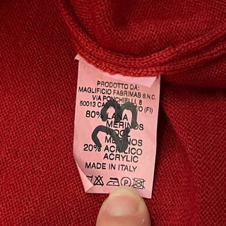 Maglioncino rosso in lana vintage