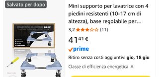 Base per lavatrice 4 piedini
